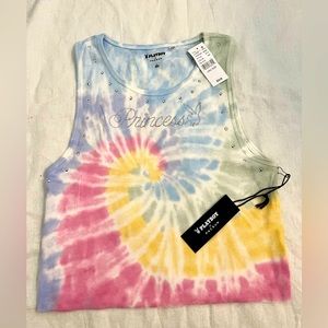 Playboy Princess bling tie dye tank